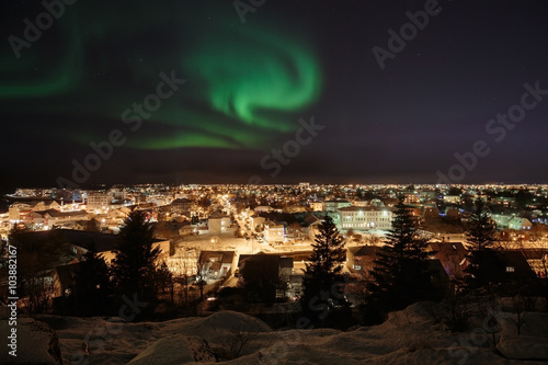 Aurora over Reykjavik