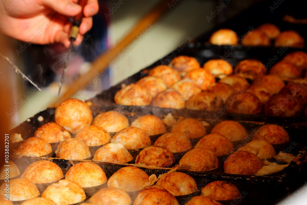 Naklejka premium たこ焼き 