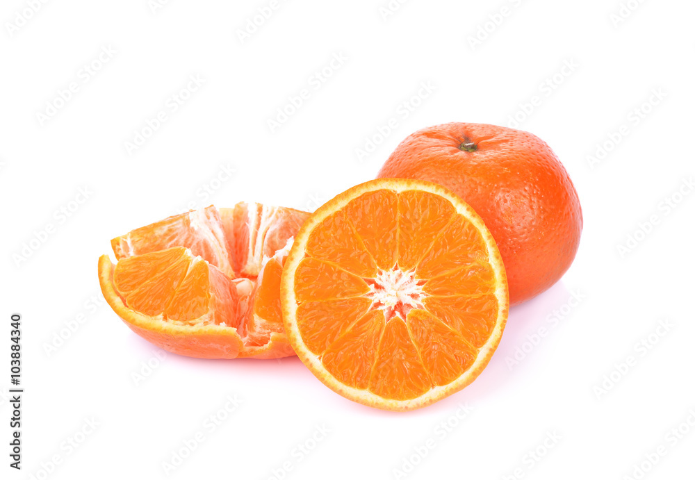 Orange fruit isolated on white Orange fruit isolated on white