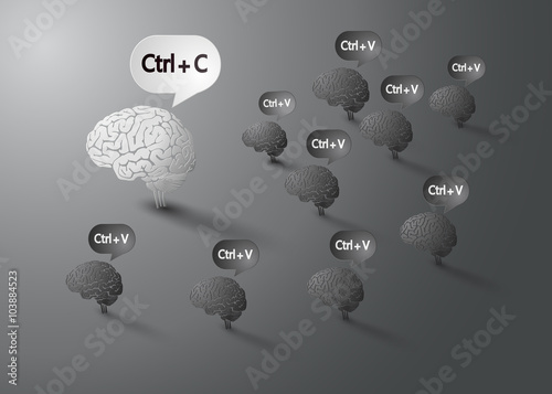 concept with brain.