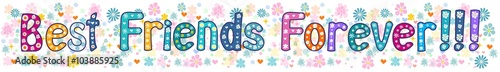  Best friends forever - banner. Vector 