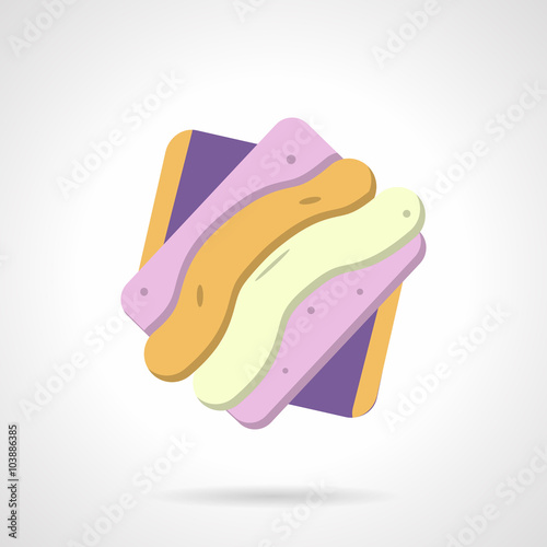 Marmalade candy flat color design vector icon