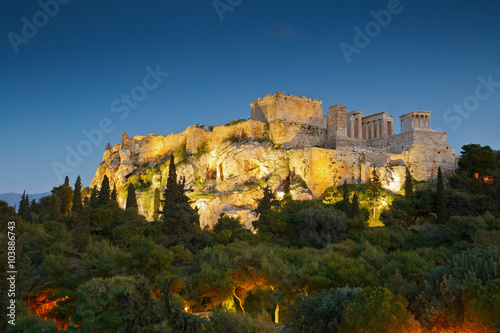 View of Acropolis from Areopagus hill.