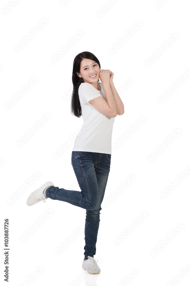 Cheerful Asian woman