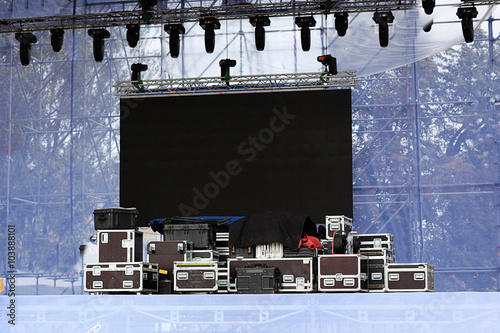 stage equipment for a concert photo