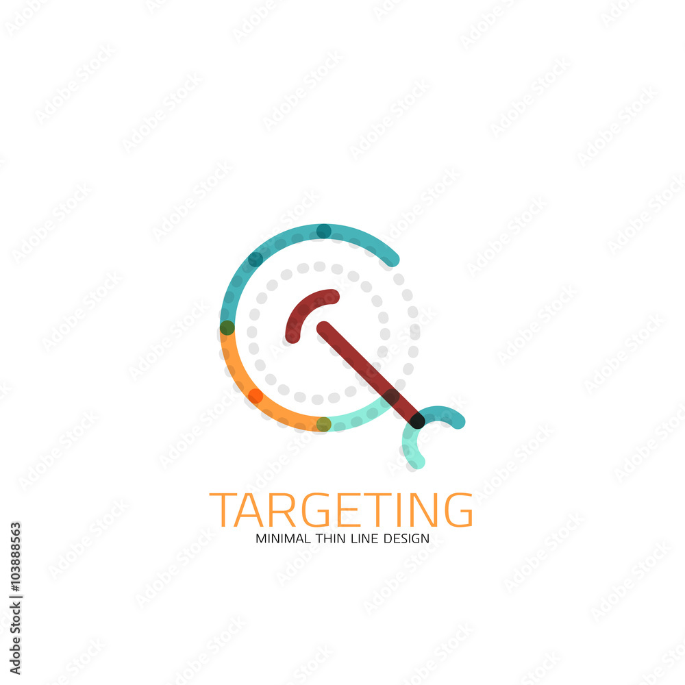 Vector thin line design logo magnifying glass, search and find or zoom logotype concept. Linear minimalistic business icon Vector thin line design logo magnifying glass, search and find or zoom logotype concept. Linear minimalistic business icon