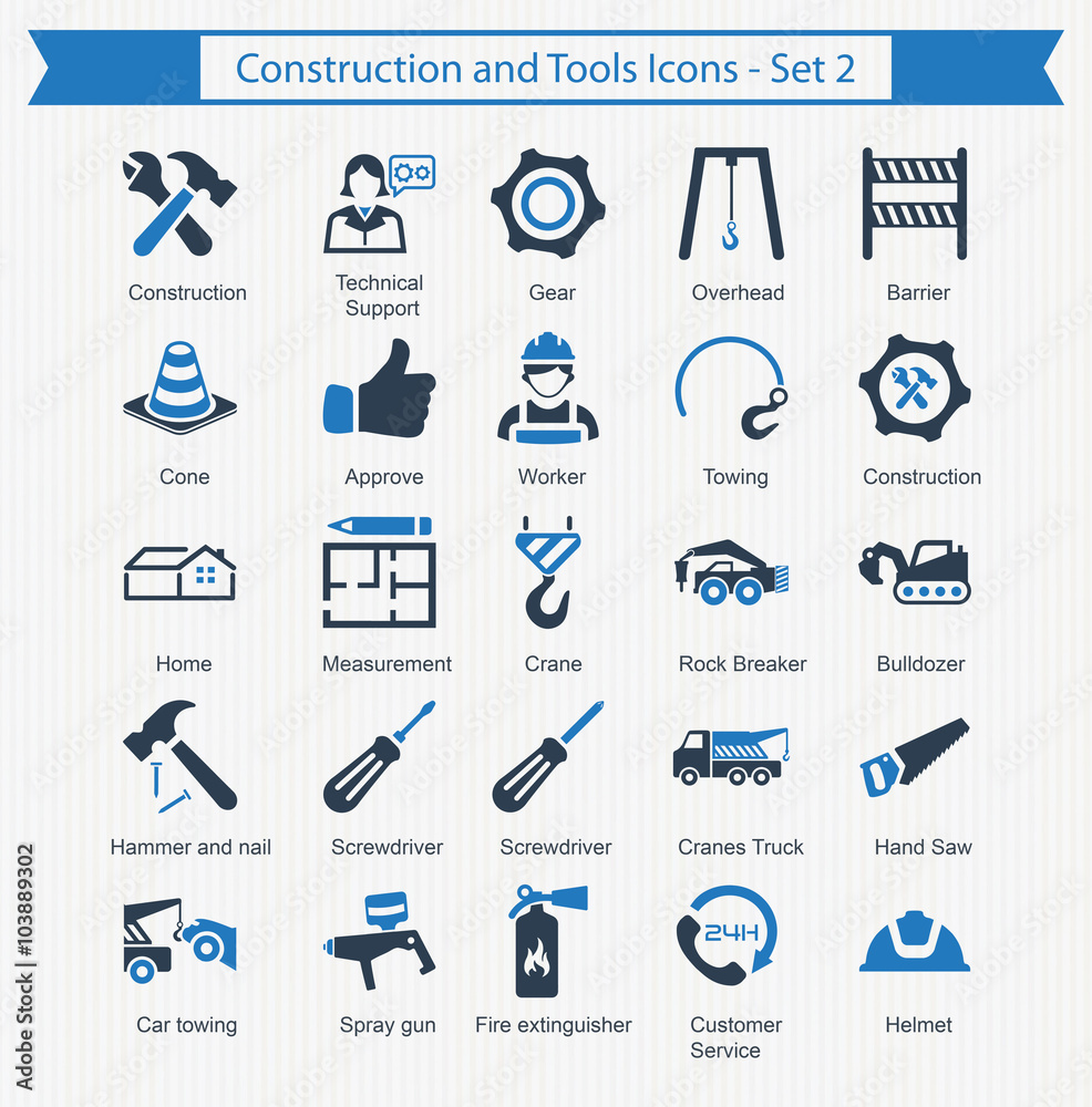 Construction and Tools Icons - Set 2 Construction and Tools Icons - Set 2