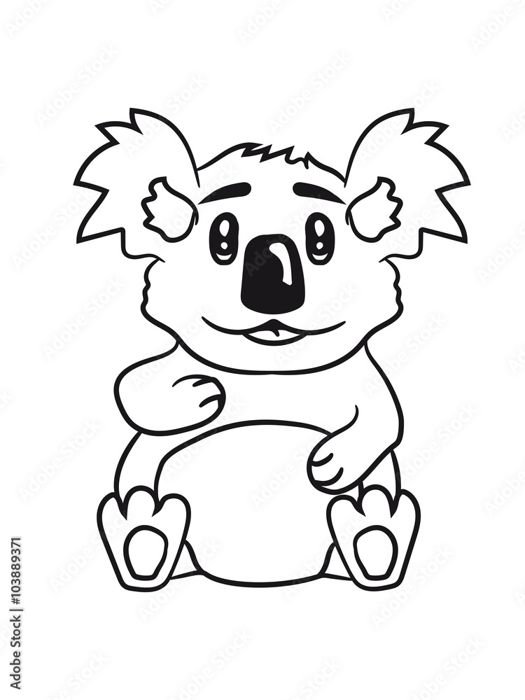 sweet cute little koala bear sitting fat sweet cute little koala bear sitting fat