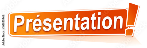 présentation sur étiquette orange
