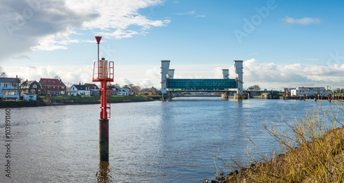 Storm surge barrier river Hollandse IJssel photo