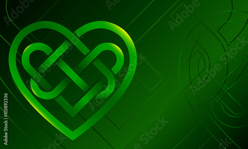 Celtic Irish knot heart vector illustration
