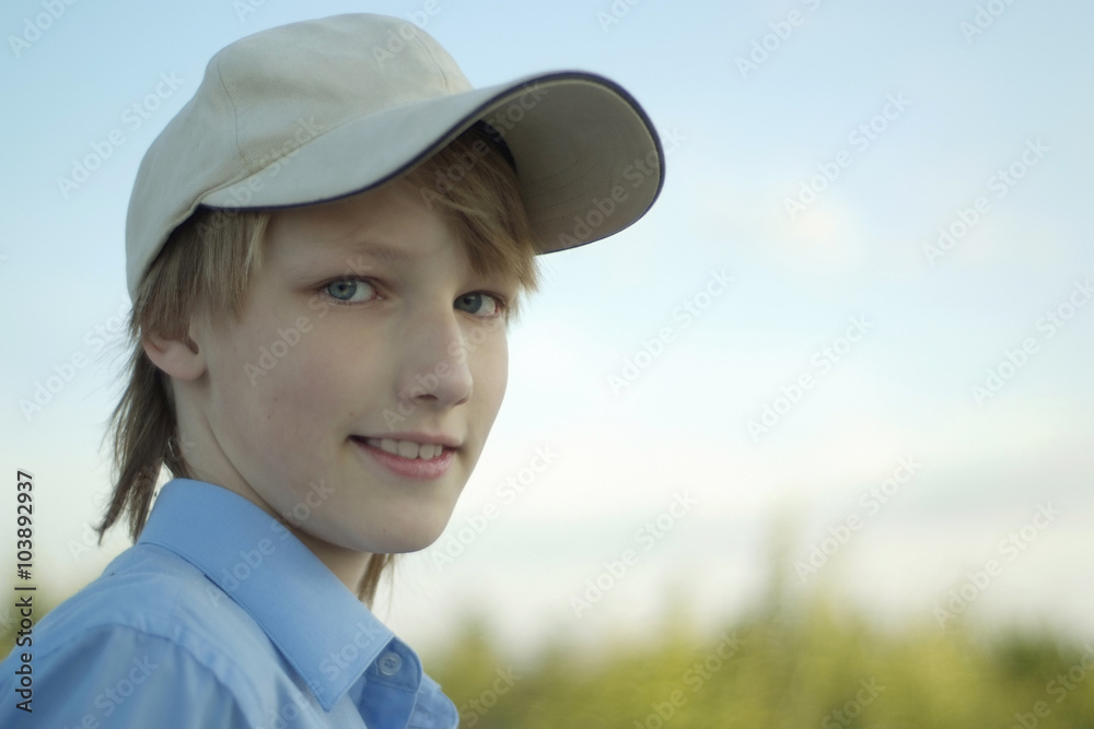  little boy in cap