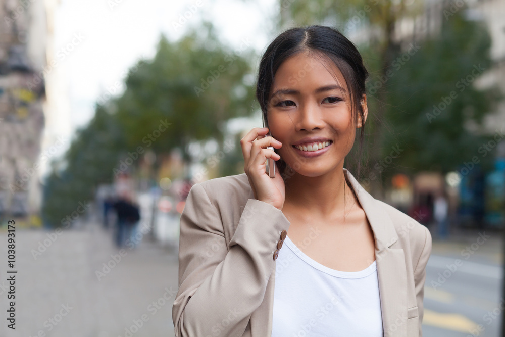Woman with cellphone Woman with cellphone