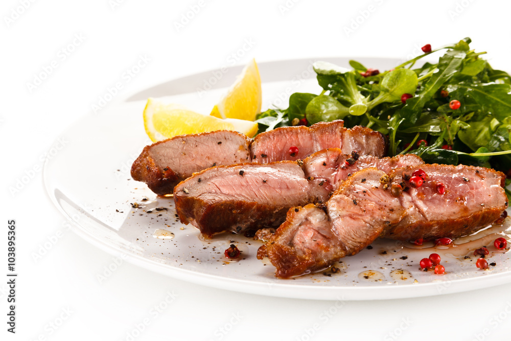 Kebabs - grilled meat and vegetables Kebabs - grilled meat and vegetables