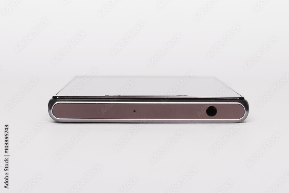 Black modern smartphone isolated on white background. Elements Black modern smartphone isolated on white background. Elements