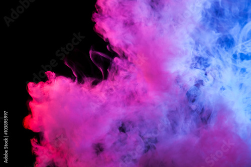 Stream color smoke on black background © Alexander Marushin