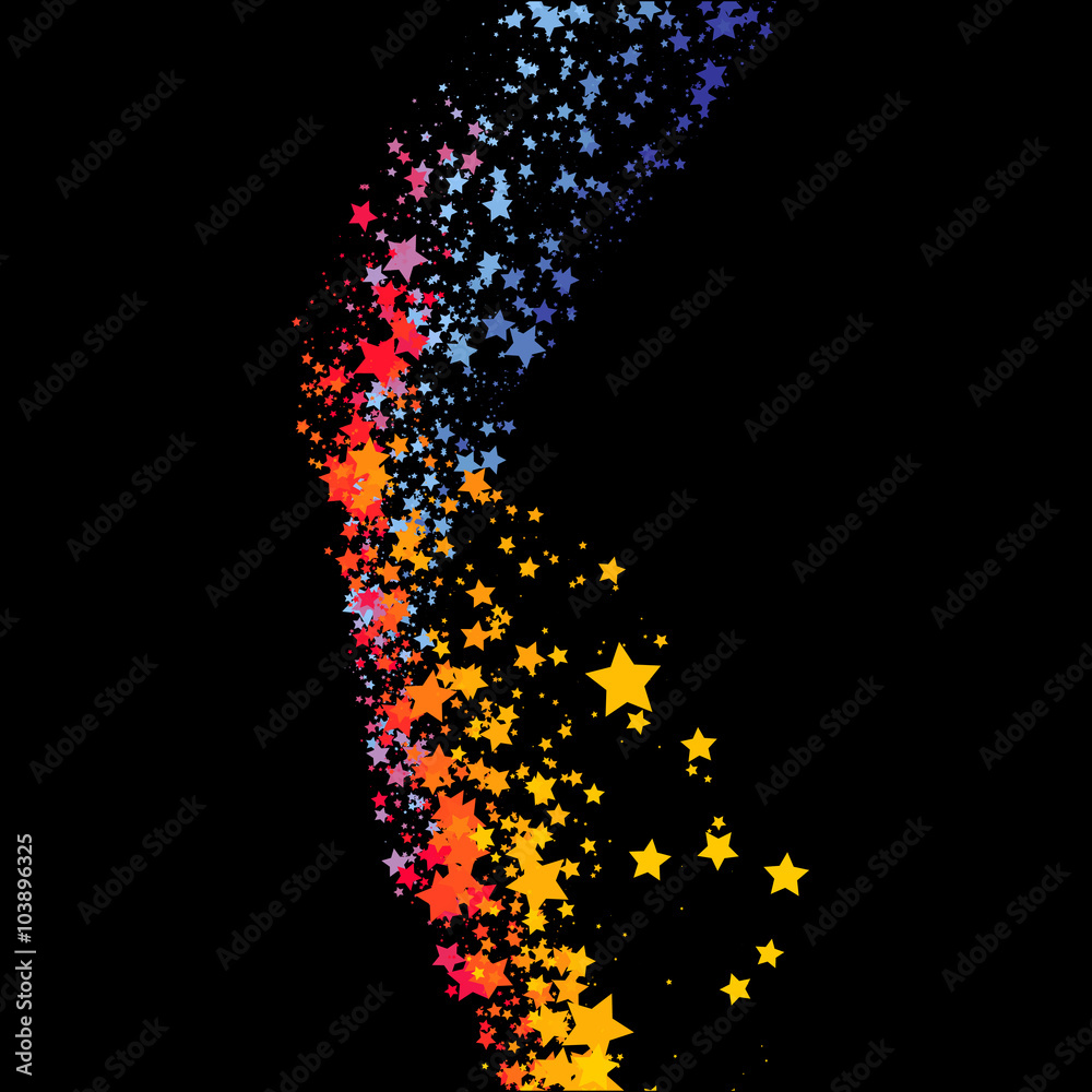 Star way. Background with Stars. Design Template. Abstract Vector Illustration.