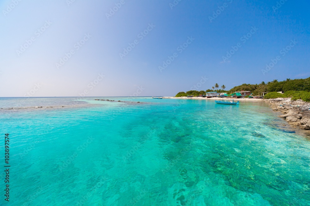 Naklejka premium Maldives, tropical sea background 2!