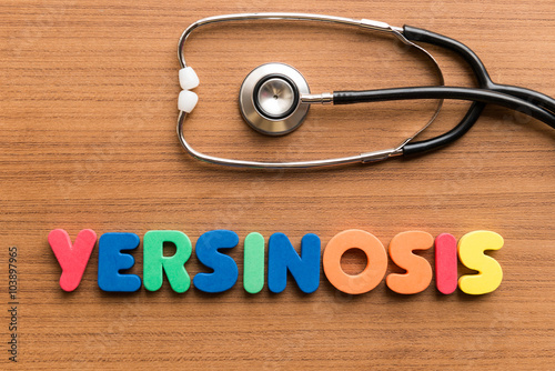 yersinosis colorful word photo