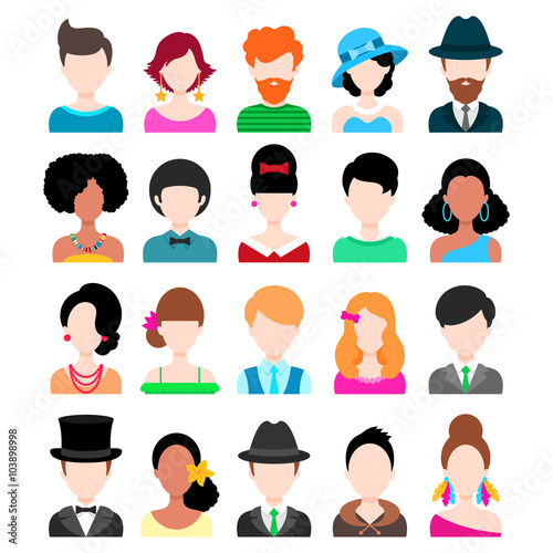 Set of Trendy Flat Icons