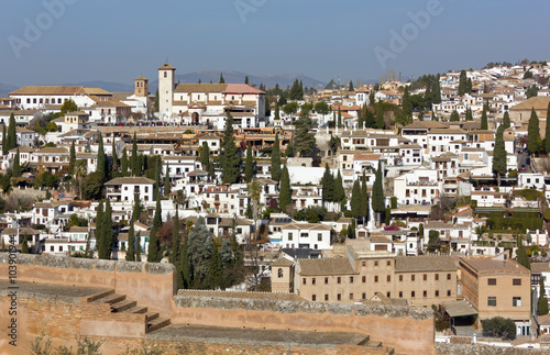 Fototapeta Naklejka Na Ścianę i Meble -  Albaicin District in Granada, Spain