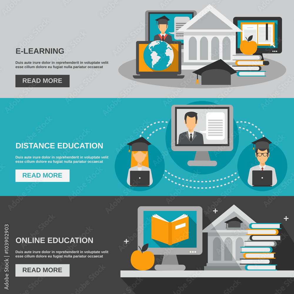 E-learning Banner Set E-learning Banner Set