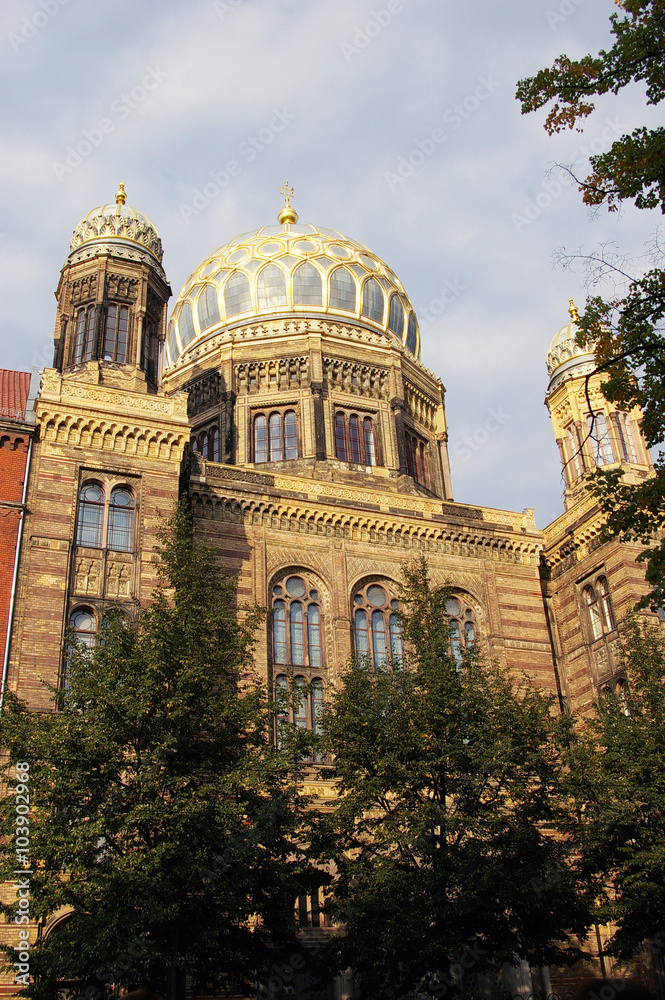 Coupole de la nouvelle synagogue  de Berlin.