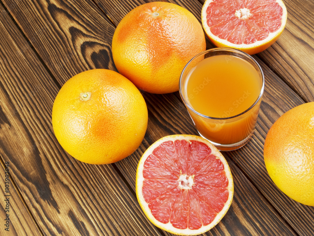 grapefruit juice in glass grapefruit juice in glass
