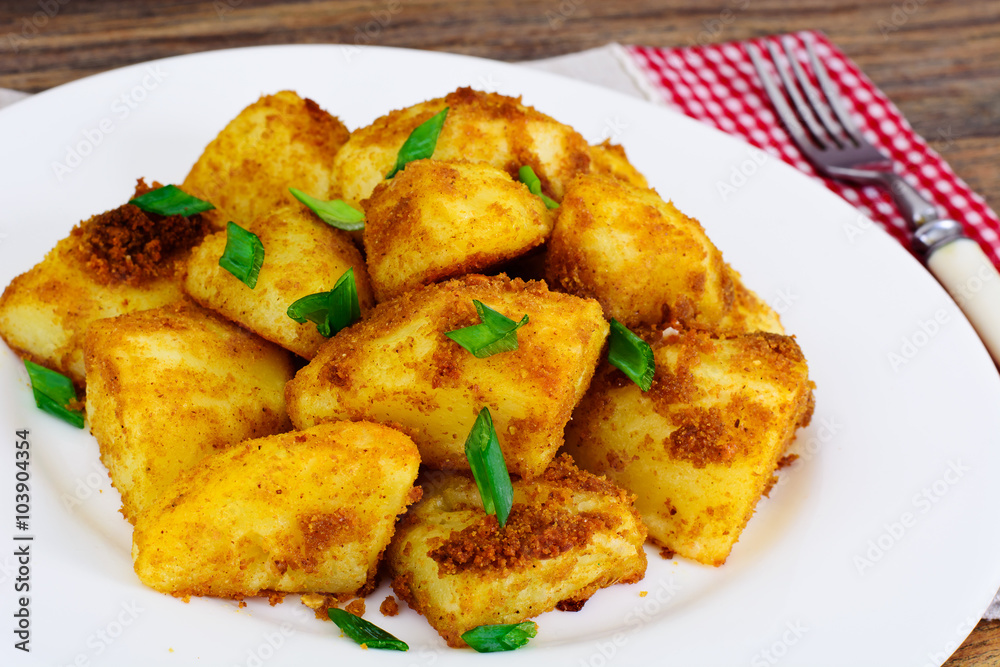 Potatoes with Curry and Breadcrumbs, Garnish