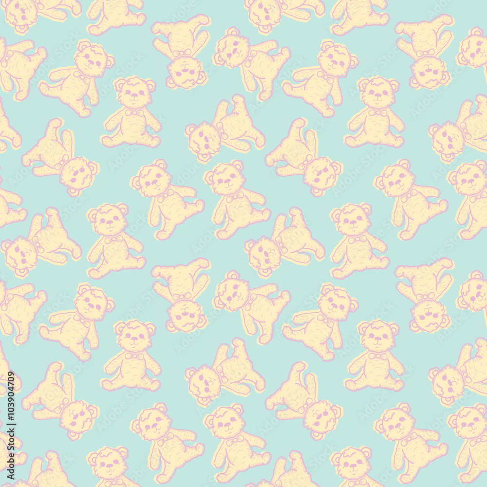Seamless Baby Background with teddy bear Seamless Baby Background with teddy bear