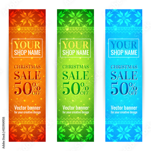 Christmas Sale Banners Set