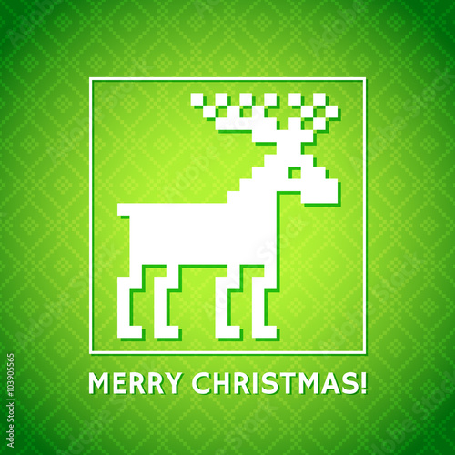 Christmas Background with Reindeer