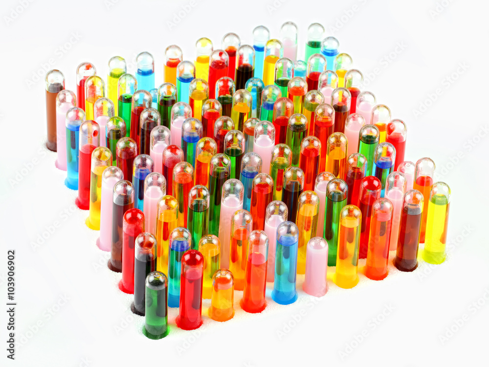 Test tubes with various colorful chemicals Test tubes with various colorful chemicals