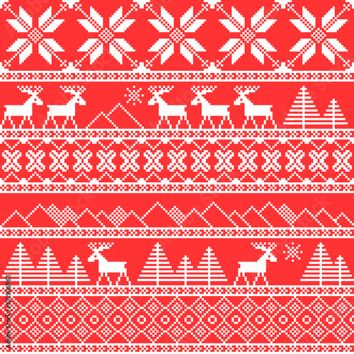 Traditional Christmas Ornamental Pattern