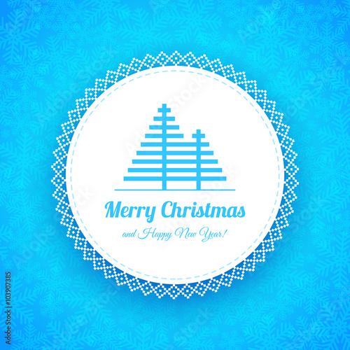 Winter Christmas Background with Ssnowflakes