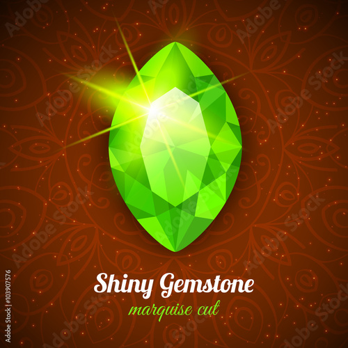 Gemstone on dark background