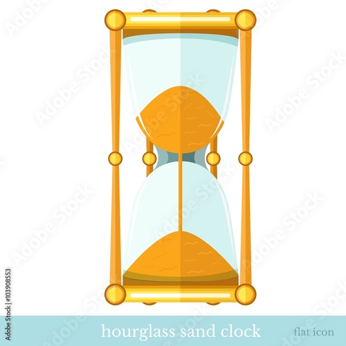 flat icon sand hourglass on white