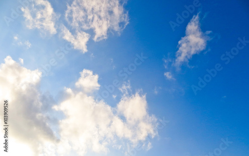 blue sky and clouds