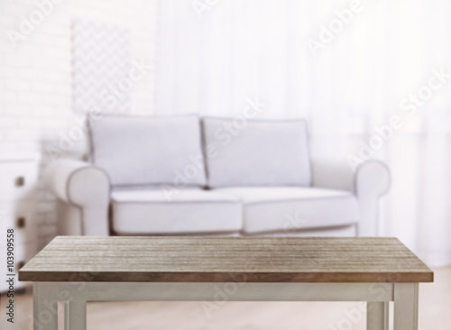 Wooden board on living room...