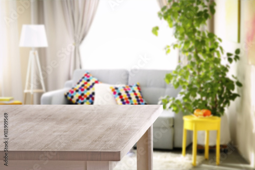 Wooden board on living room...