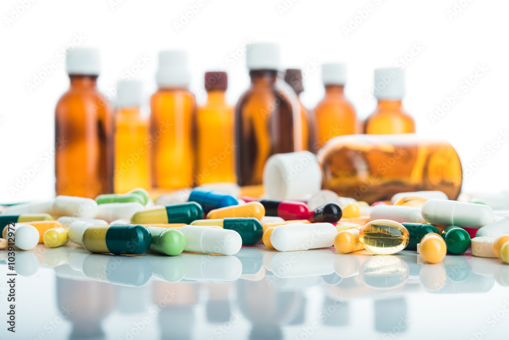 Pills and capsule isolated Pills and capsule isolated