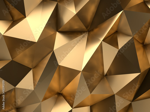 Gold Abstract 3D-Render Background