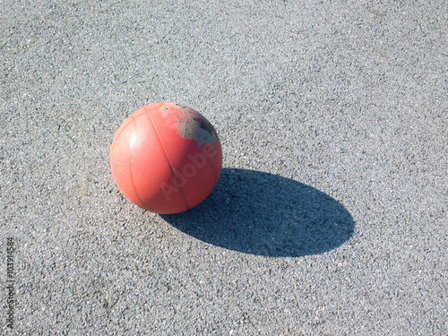 Ball on concrete floor