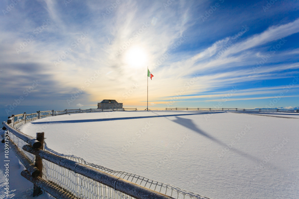 Winter panorama from Italian Alps