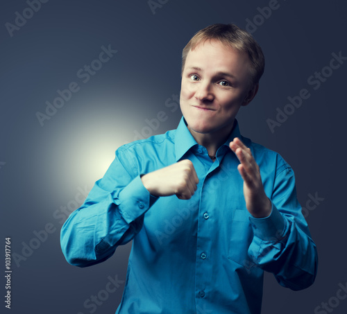 angry young man photo