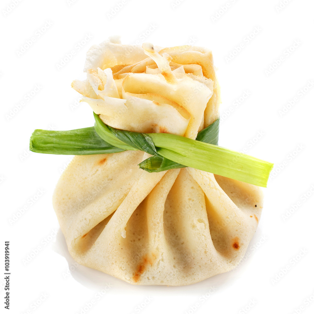 Delicious buffet, settee on white background Delicious buffet, settee on white background