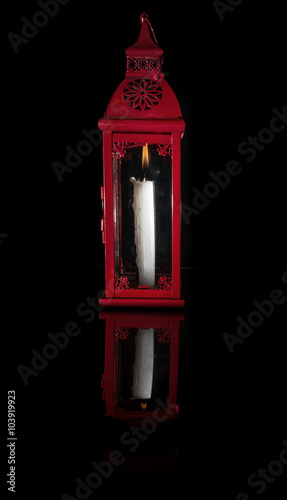 red candle lamp
