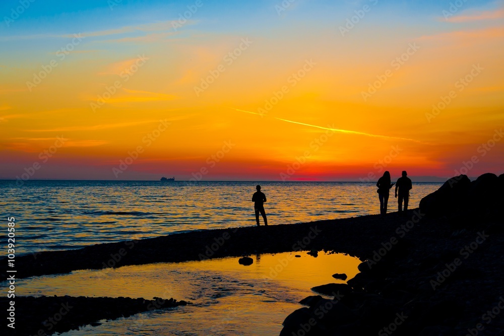 Fototapeta premium sunset sea