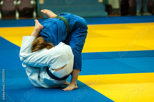 Girls compete in Judo. © 0608195706081957