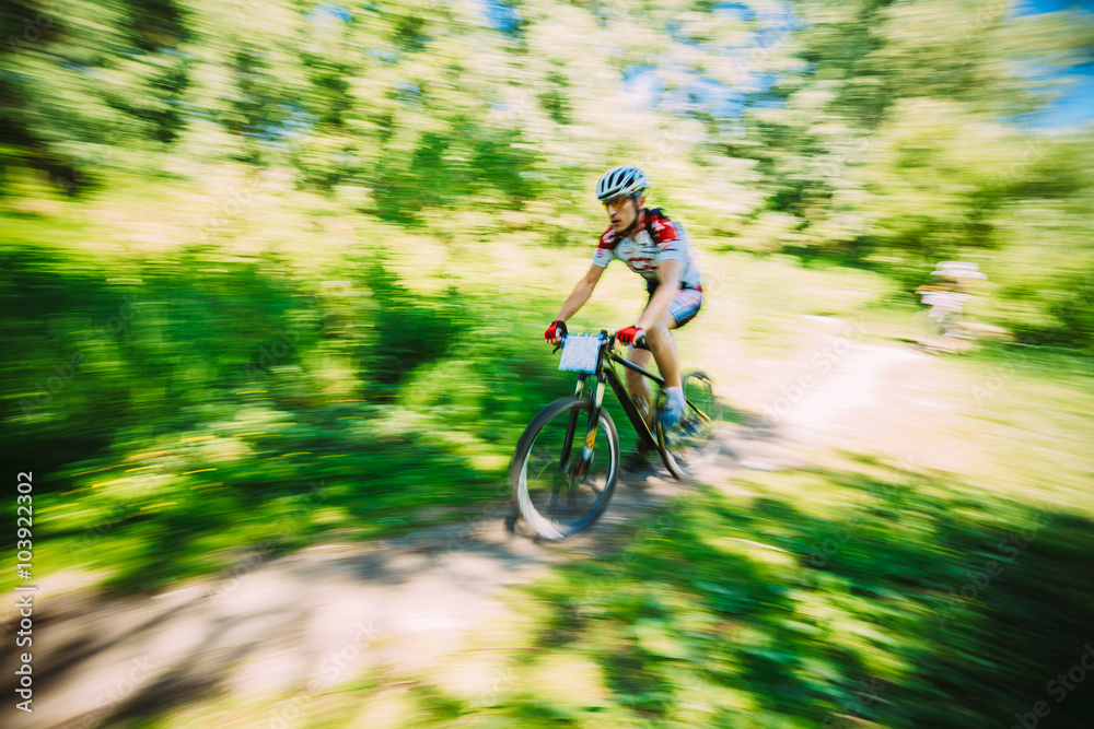 Abstract motions blur background of mountain Bike cyclist riding Abstract motions blur background of mountain Bike cyclist riding